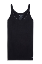 Vestido Viscotricot Eyelets Dress Preto