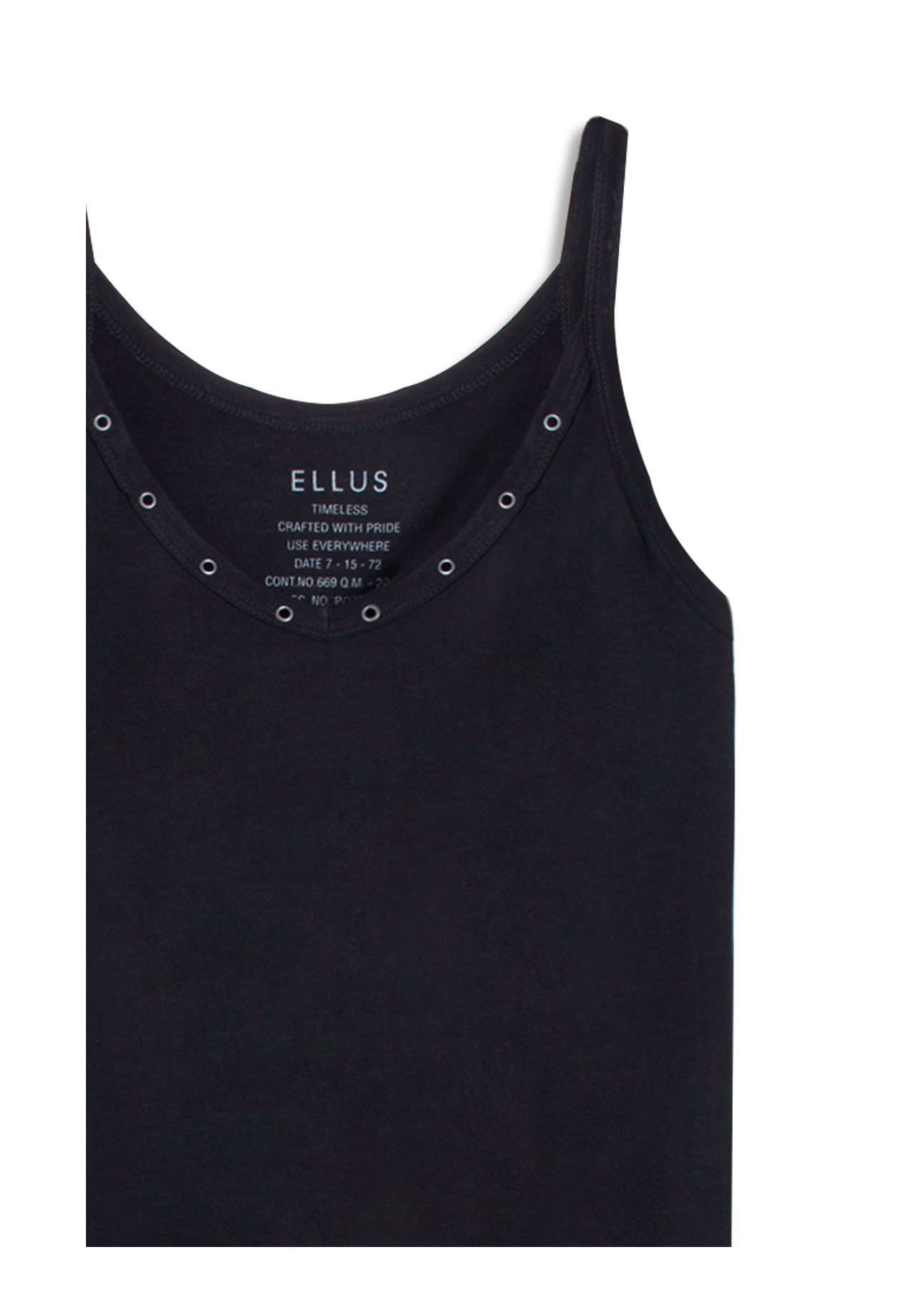 Vestido Viscotricot Eyelets Dress Preto