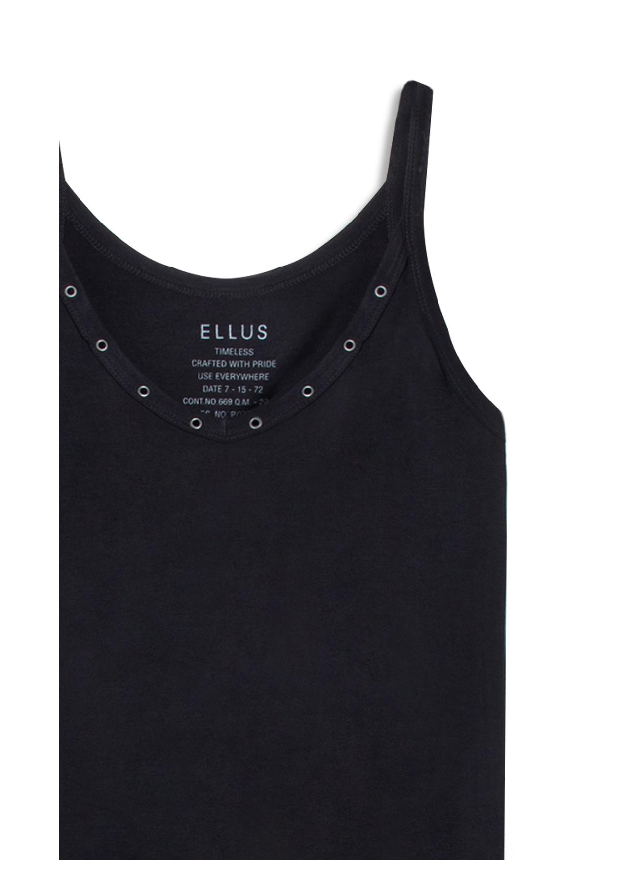 Vestido Viscotricot Eyelets Dress Preto