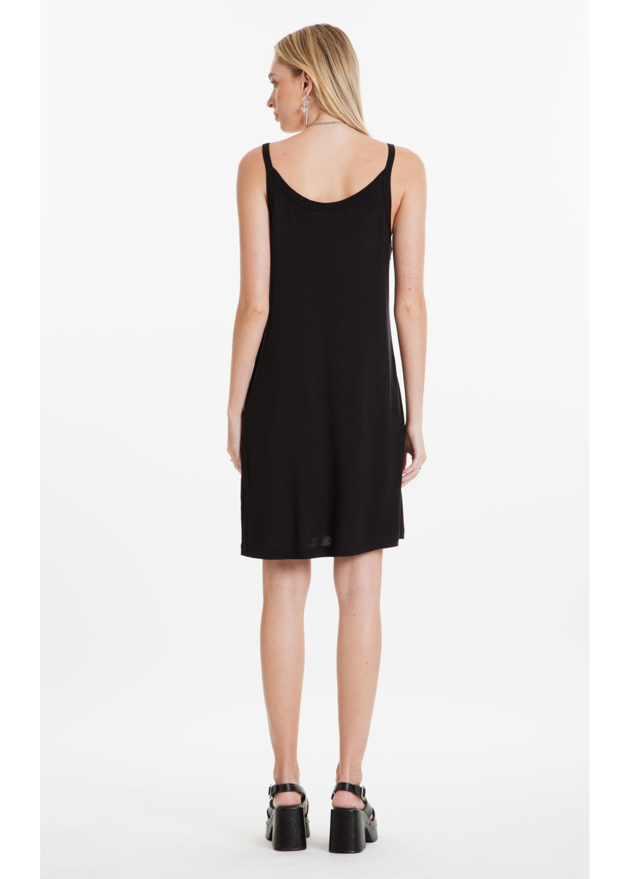 Vestido Viscotricot Eyelets Dress Preto