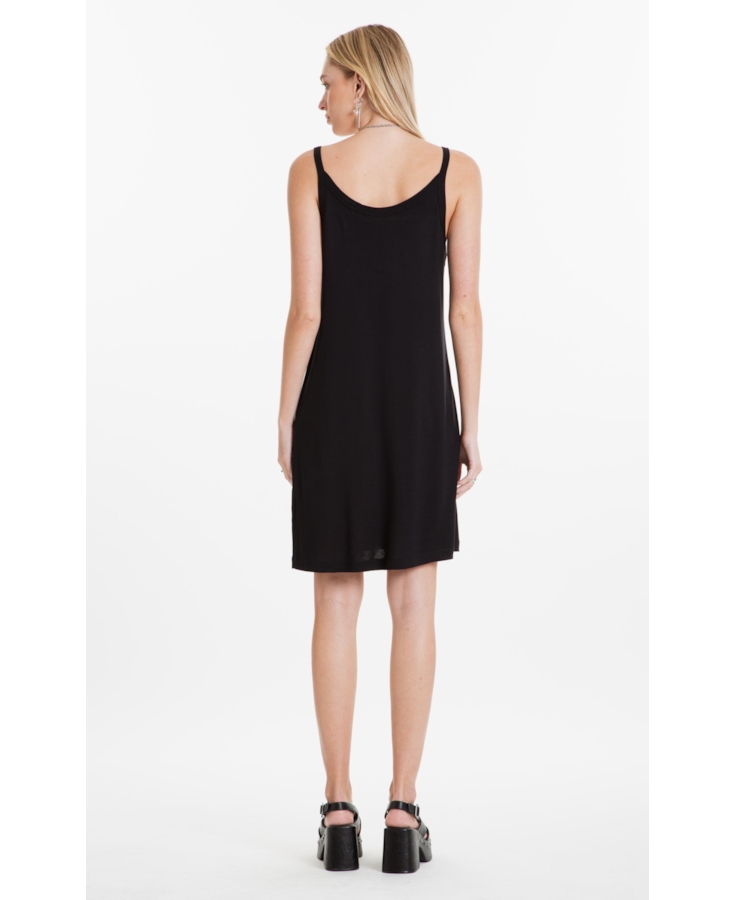 Vestido Viscotricot Eyelets Dress Preto