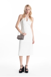 Vestido Way Cut Out Midi Off White