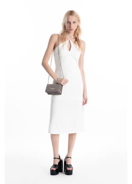 Vestido Way Cut Out Midi Off White