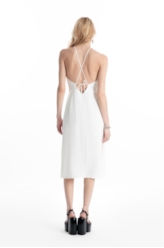 Vestido Way Cut Out Midi Off White