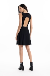 Vestido Way Sleeveless Pleated Preto