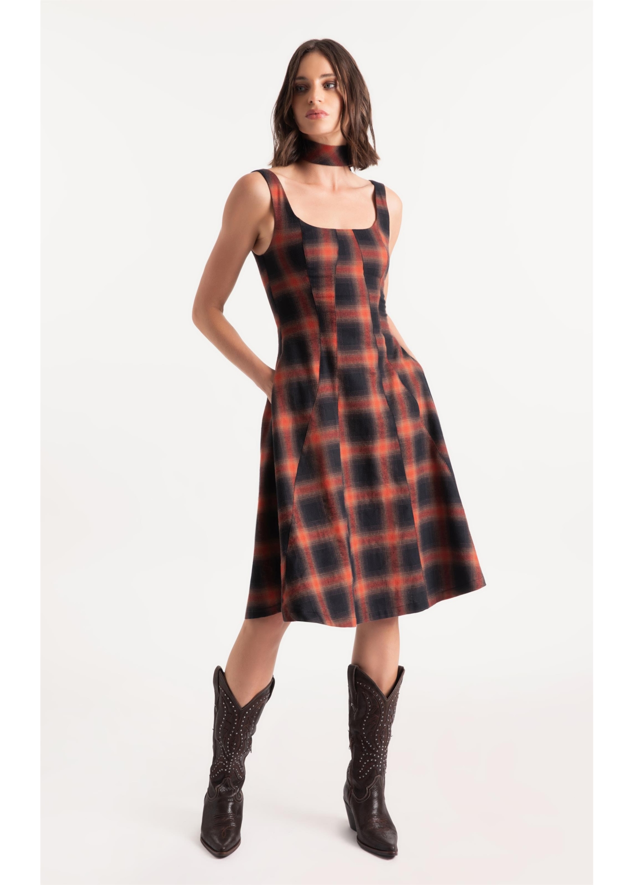 Vestido Wool Touch Cepheus Pieces Telha