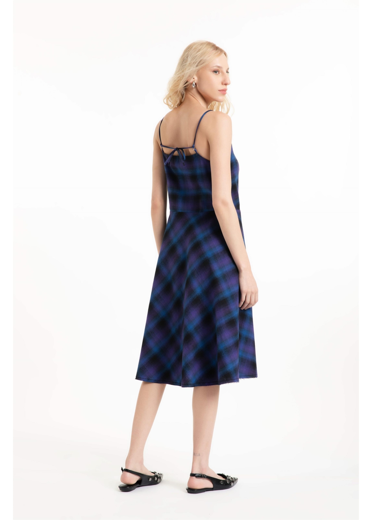 Vestido Wool Touch Estonia Strapp Azul