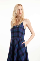 Vestido Wool Touch Estonia Strapp Azul