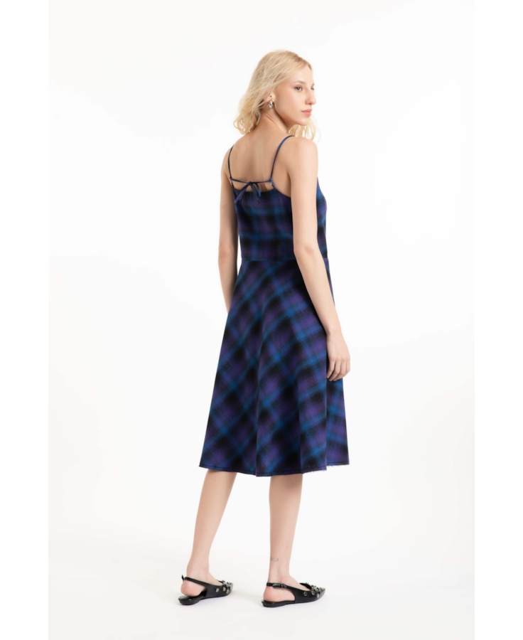 Vestido Wool Touch Estonia Strapp Azul