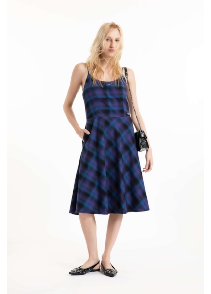 Vestido Wool Touch Estonia Strapp Azul
