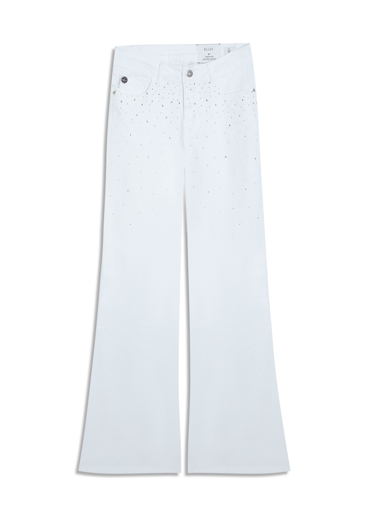 Vintage Denim Color Flare Cristal Branco