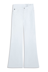 Vintage Denim Color Flare Cristal Branco
