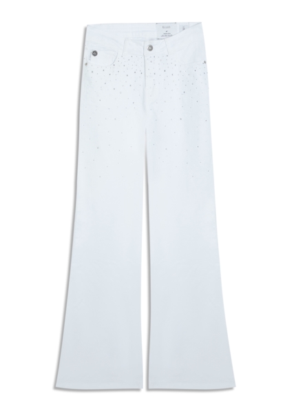 Vintage Denim Color Flare Cristal Branco