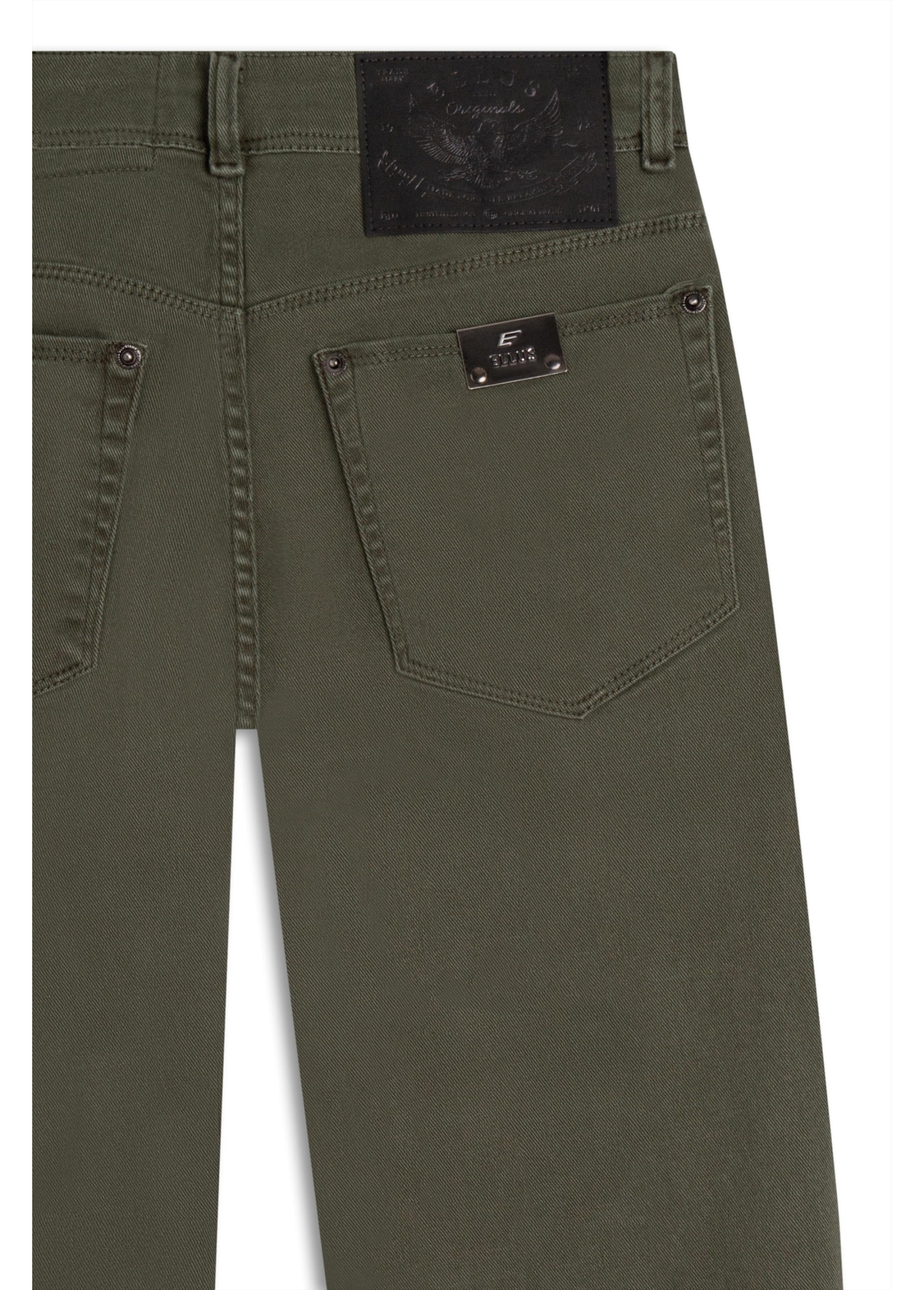 Vintage Denim Color Flare Placa Verde Escuro