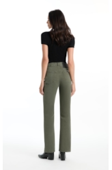 Vintage Denim Color Flare Placa Verde Escuro
