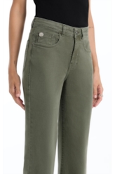 Vintage Denim Color Flare Placa Verde Escuro