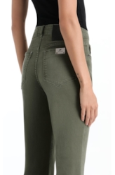 Vintage Denim Color Flare Placa Verde Escuro