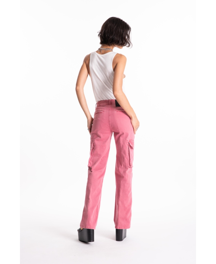 Vintage Denim Color Patheph Cargo Mauve