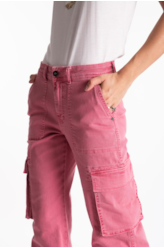 Vintage Denim Color Patheph Cargo Mauve