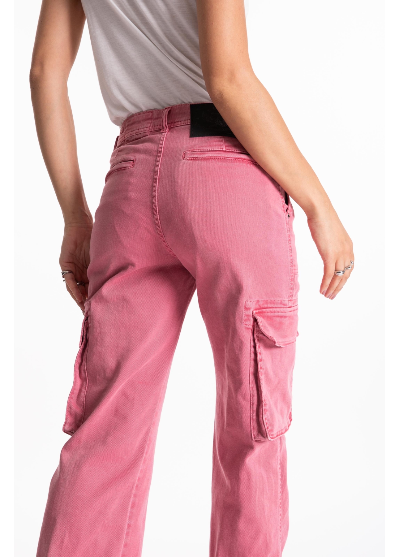 Vintage Denim Color Patheph Cargo Mauve
