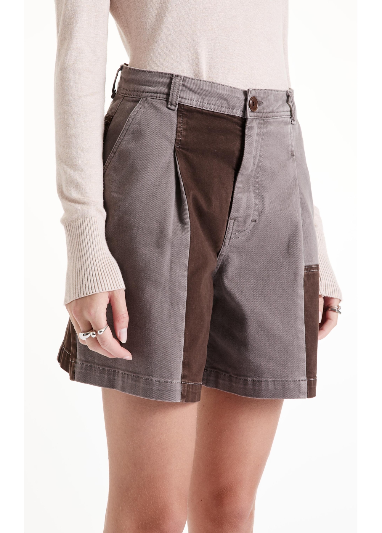 Vintage Denim Color Wide Bicolor Castor