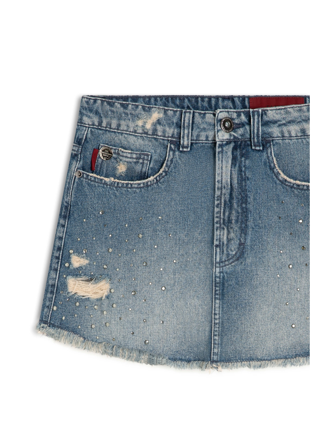 Vintage Denim Ii Nina Pedras Médio C/ Puídos e Matriz