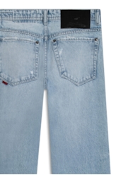 Vintage Denim Ii Patheph Wide Lat. Des Lav.Claro C/ Grampos + Puidos