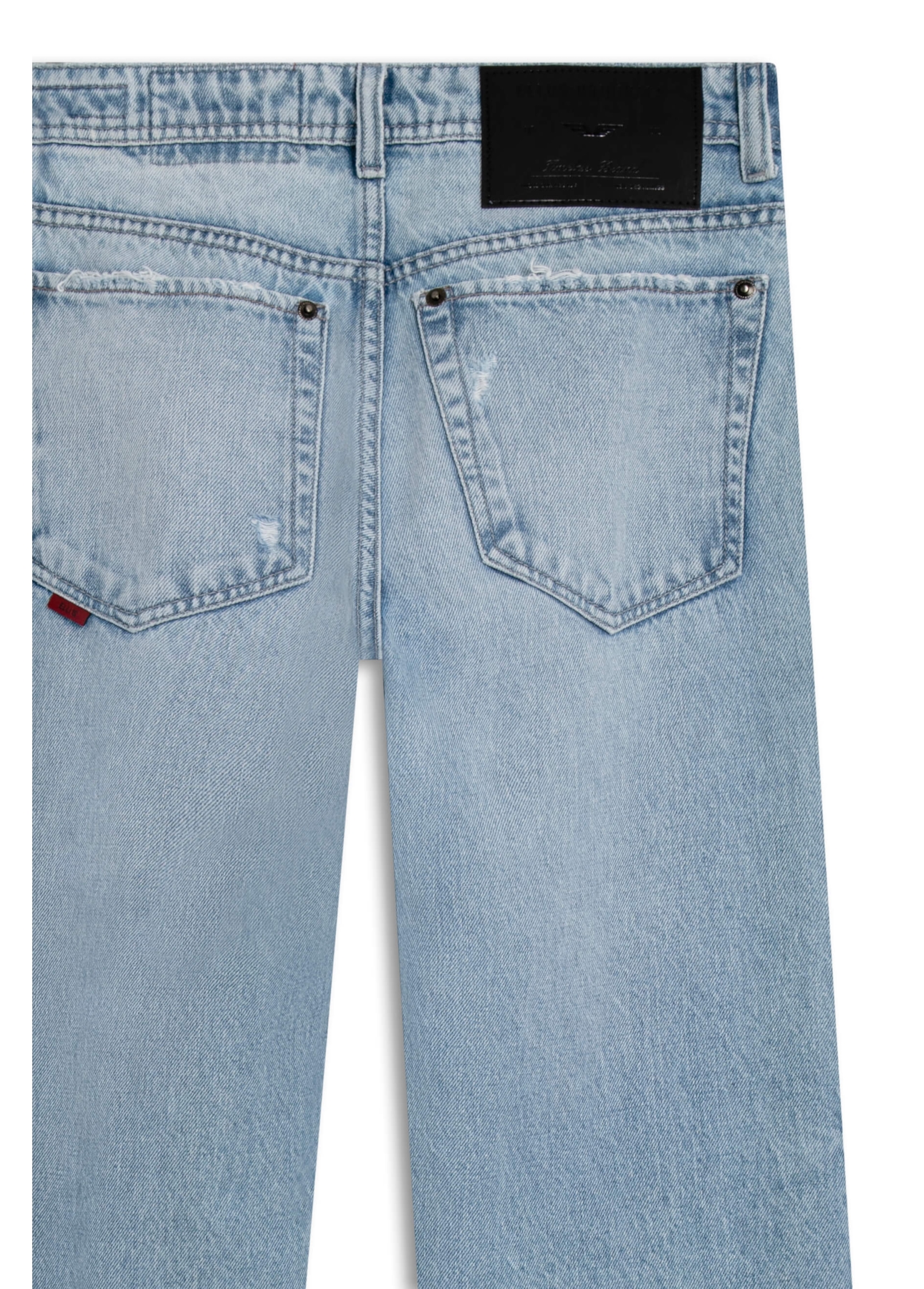 Vintage Denim Ii Patheph Wide Lat. Des Lav.Claro C/ Grampos + Puidos