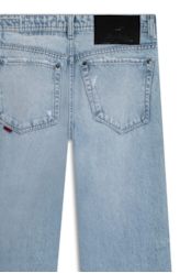 Vintage Denim Ii Patheph Wide Lat. Des Lav.Claro C/ Grampos + Puidos
