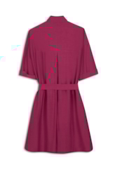 Visco Dress Displaced Buttons Pink