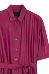 Visco Dress Displaced Buttons Pink