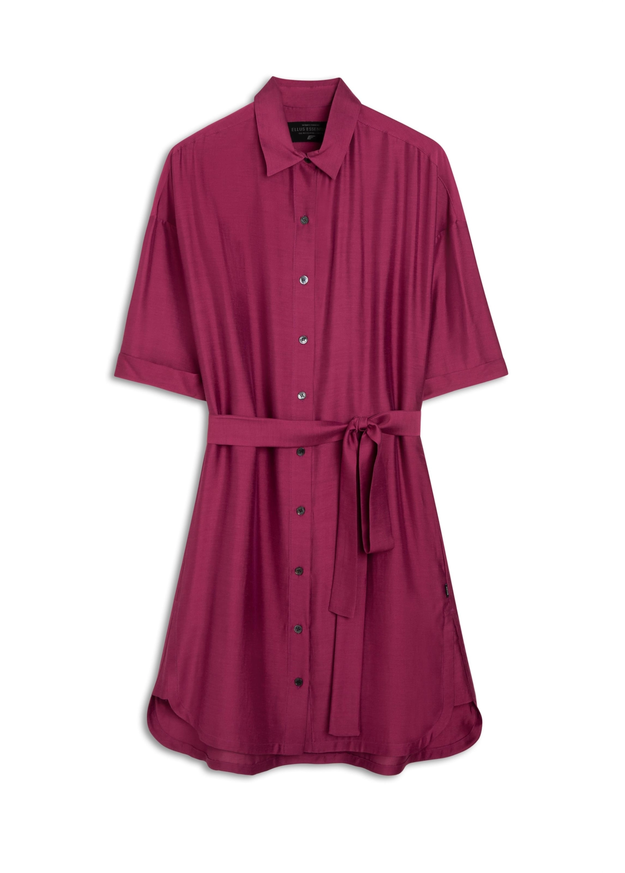 Visco Dress Displaced Buttons Pink
