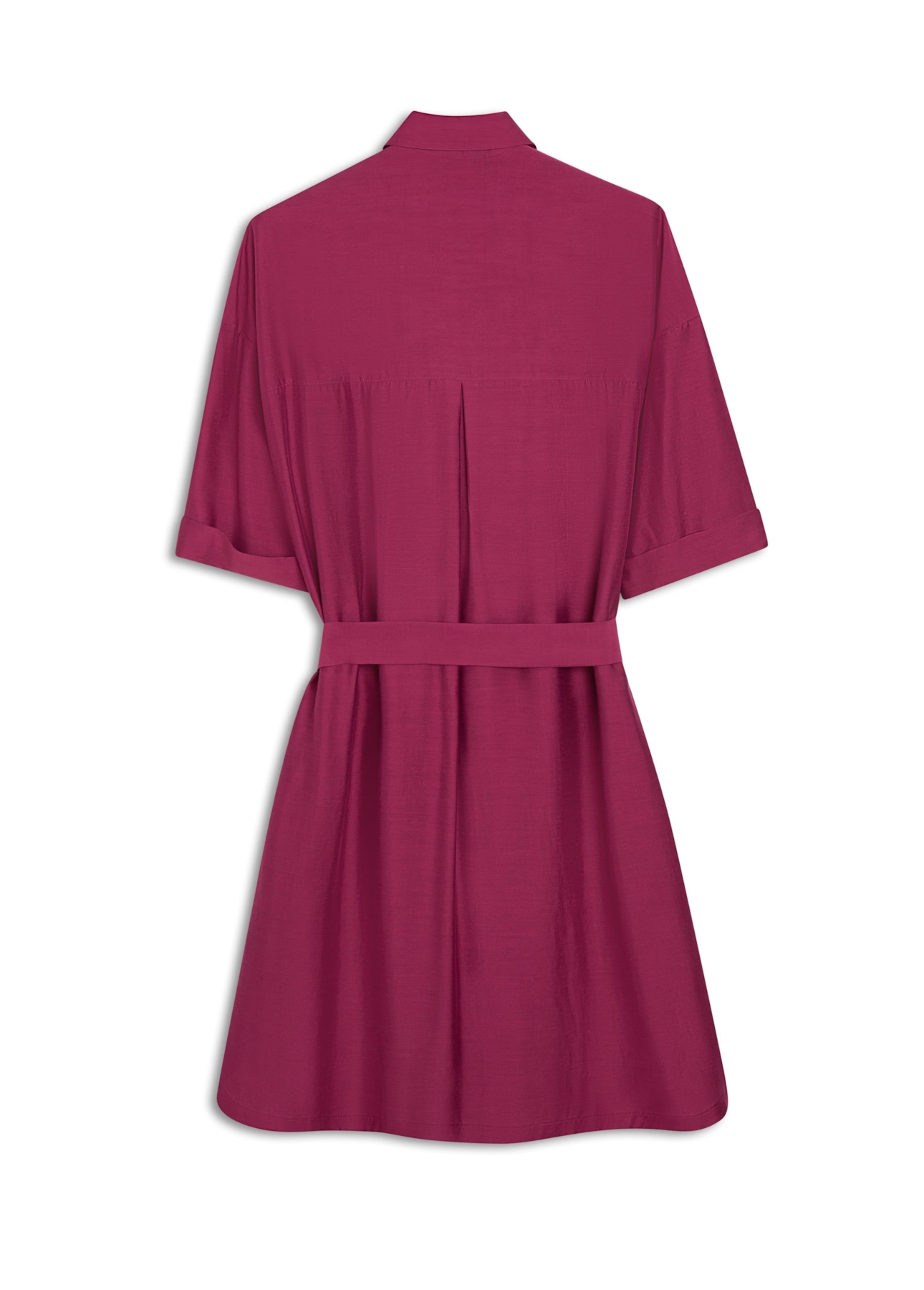 Visco Dress Displaced Buttons Pink