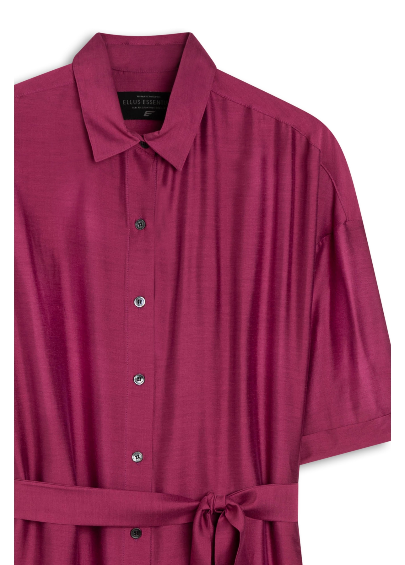 Visco Dress Displaced Buttons Pink