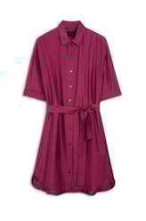 Visco Dress Displaced Buttons Pink