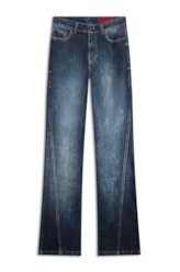 Visco Indigo Elastic (Bootcut) Filigrana Lav. Escuro C/ Rede