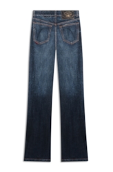 Visco Indigo Elastic (Bootcut) Filigrana Lav. Escuro C/ Rede