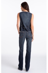 Visco Indigo Elastic (Bootcut) Filigrana Lav. Escuro C/ Rede