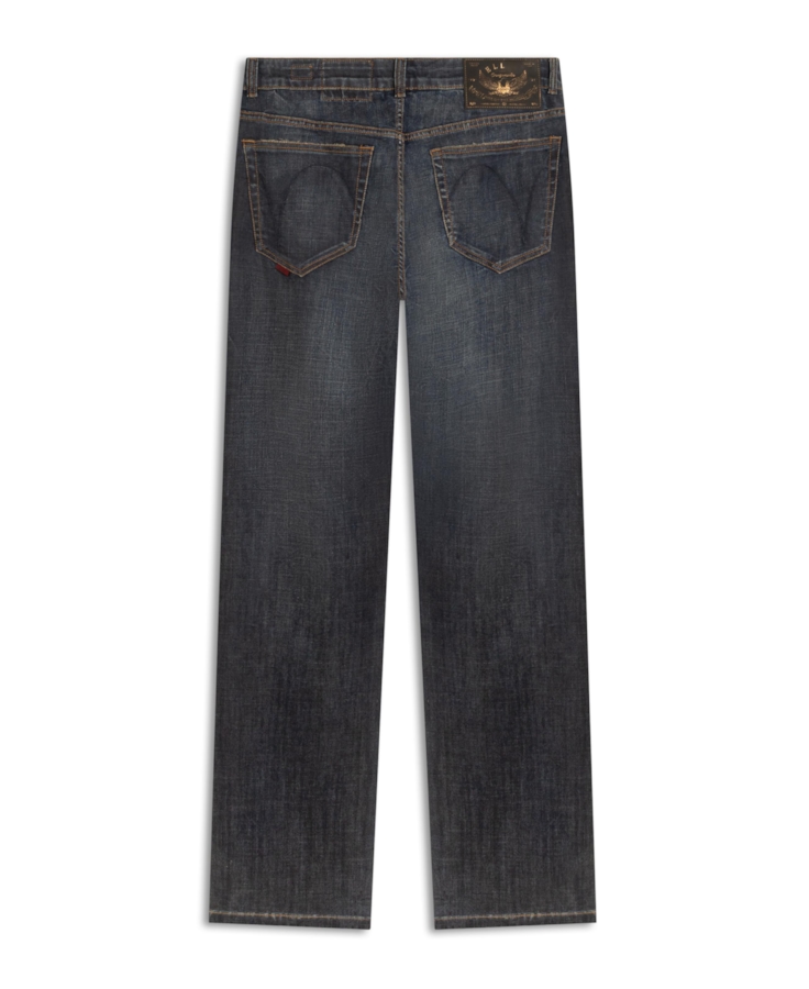 Visco Indigo Elastic (Bootcut) Filigrana Lav. Escuro C/ Rede