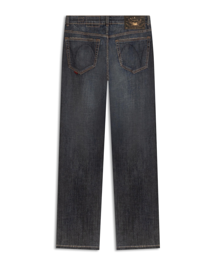 Visco Indigo Elastic (Bootcut) Filigrana Lav. Escuro C/ Rede