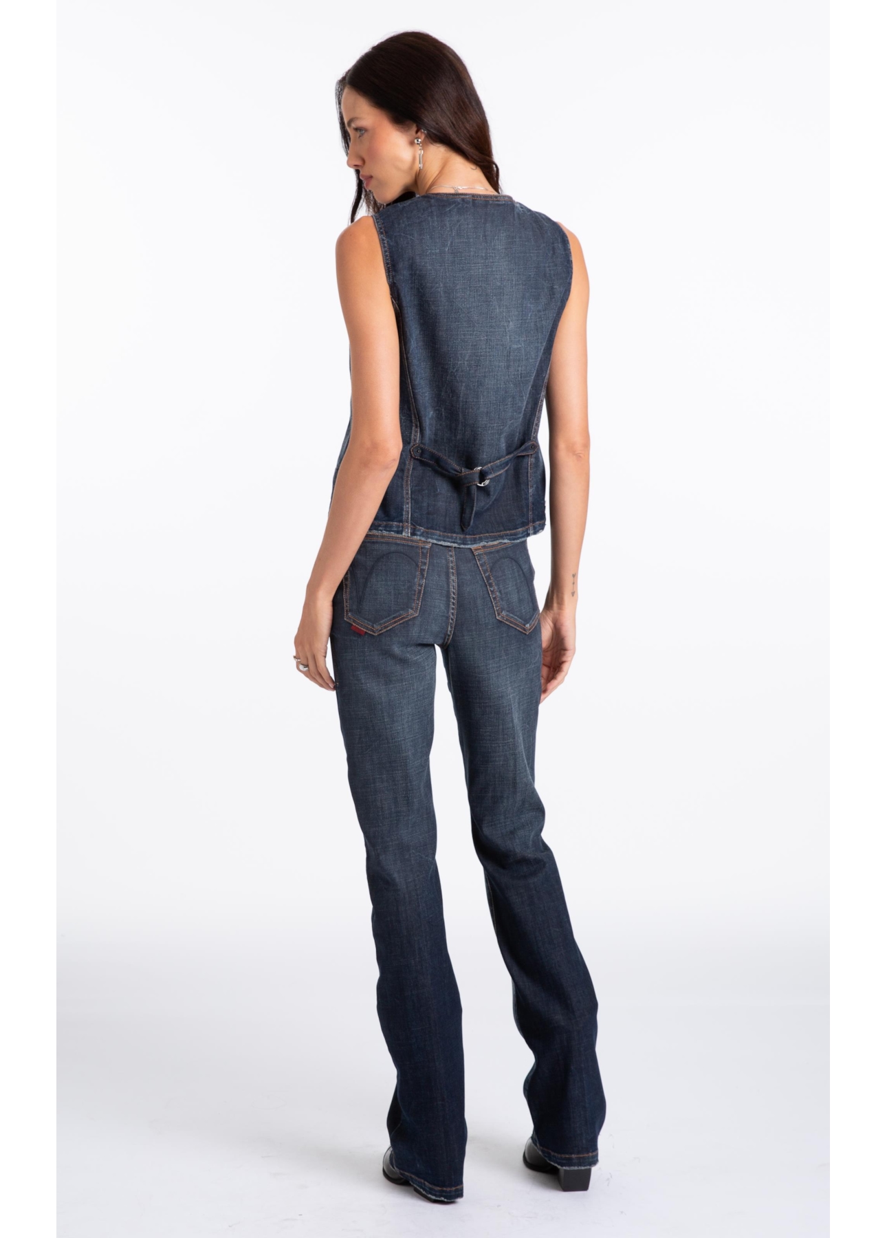 Visco Indigo Elastic (Colete) B. Vivo Lav. Escuro C/ Rede