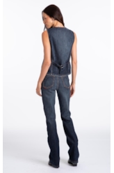 Visco Indigo Elastic (Colete) B. Vivo Lav. Escuro C/ Rede