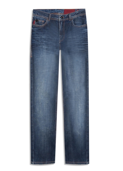 Visco Indigo Elastic (Skinny) Filigrana Lav.Escuro C/ Matiz+3d