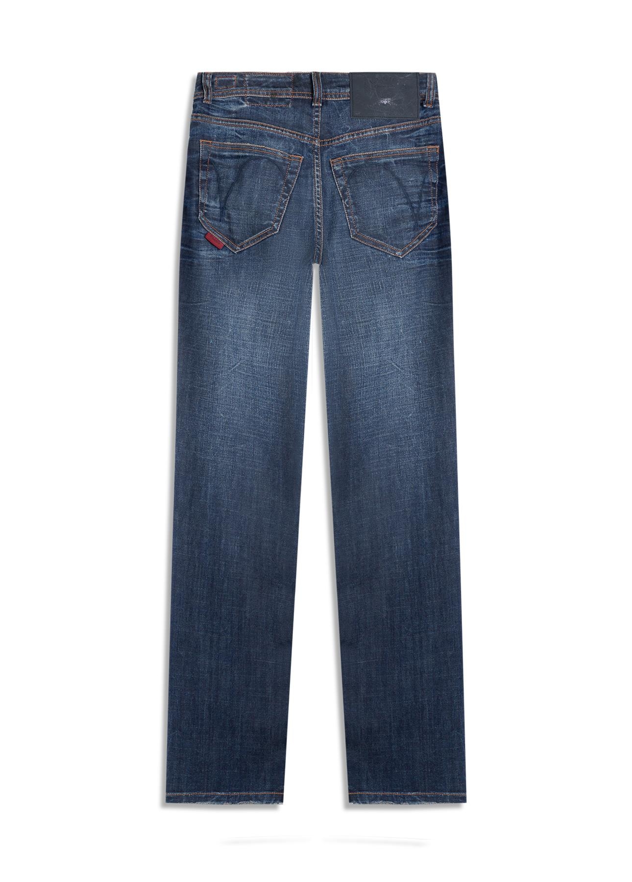 Visco Indigo Elastic (Skinny) Filigrana Lav.Escuro C/ Matiz+3d