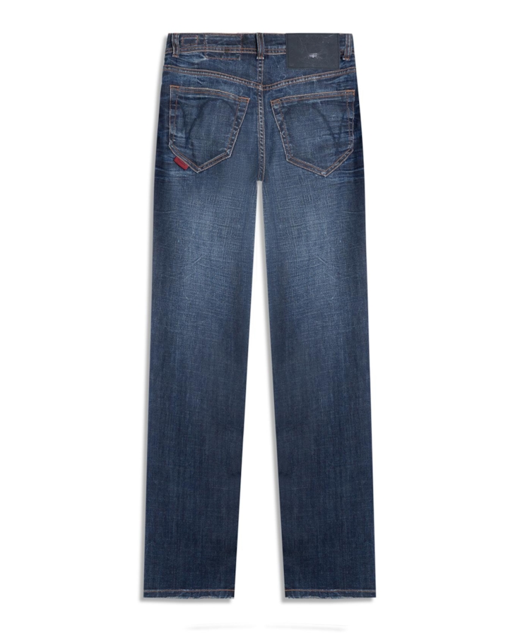 Visco Indigo Elastic (Skinny) Filigrana Lav.Escuro C/ Matiz+3d