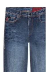 Visco Indigo Elastic (Skinny) Filigrana Lav.Escuro C/ Matiz+3d