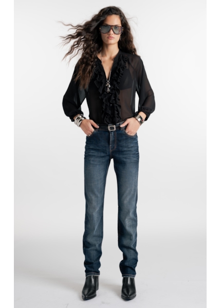 Visco Indigo Elastic (Skinny) Filigrana Lav.Escuro C/ Matiz+3d