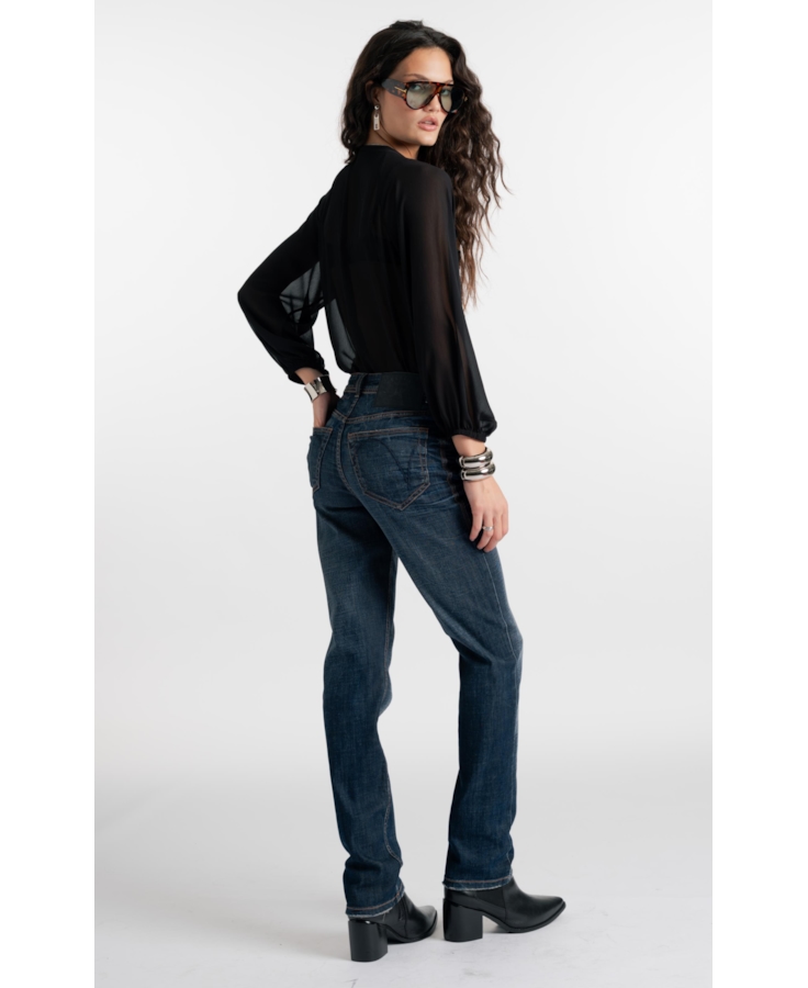 Visco Indigo Elastic (Skinny) Filigrana Lav.Escuro C/ Matiz+3d