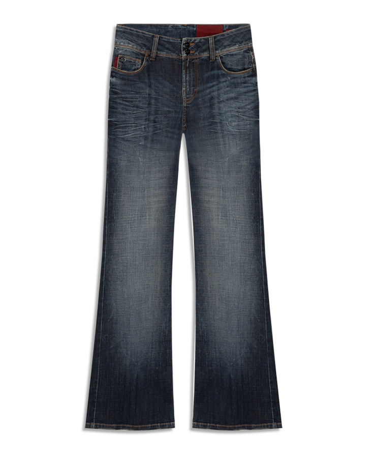Visco Indigo Elastic (Skinny Flare) Fili Lav.Escuro C/ Matiz+3d