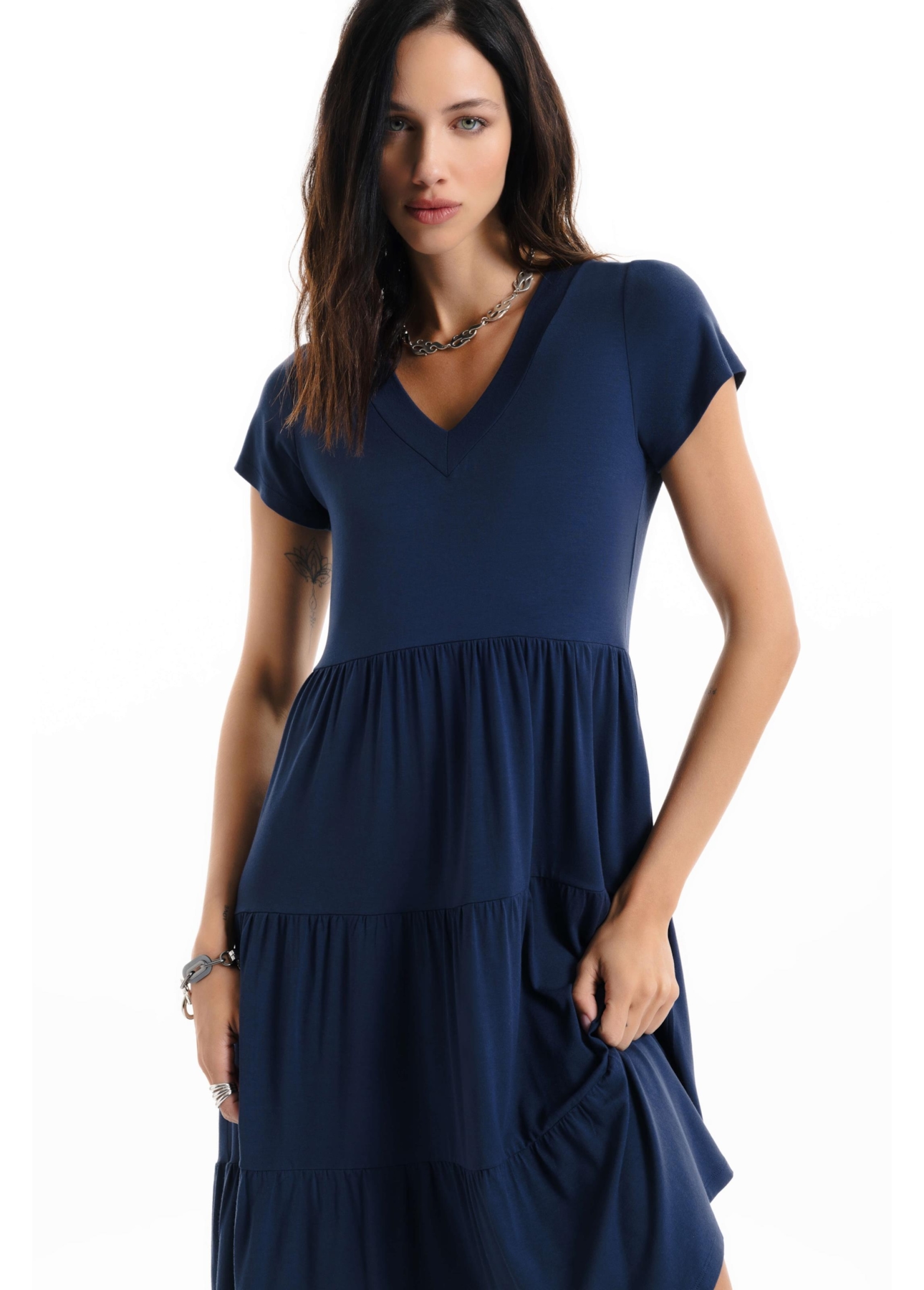 Visco Lycra Knee Marinho